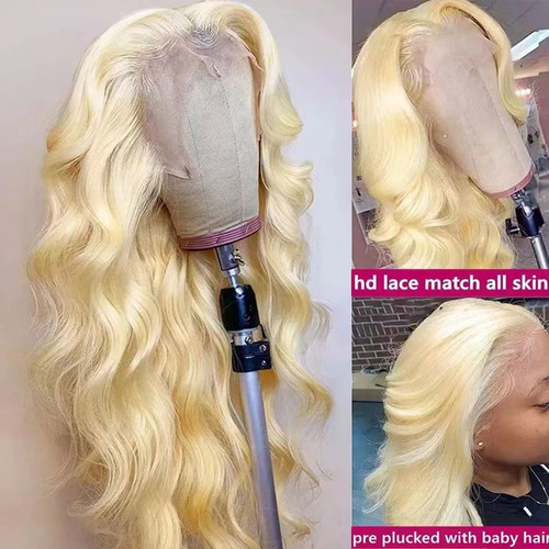 Peluca V Glueless #613 De Color Rubio Body Wave Para Amiga P