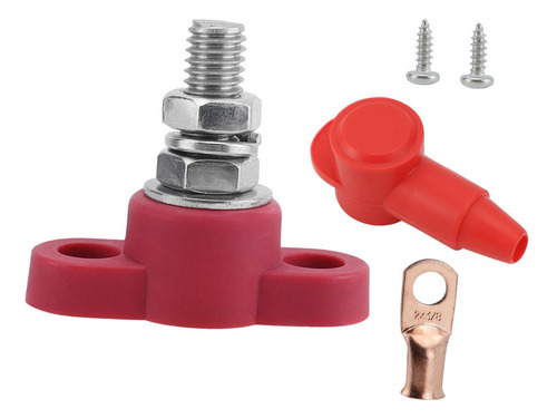 M10 Terminal Block Stud 3/8inch Power Unit Junction Vermelho