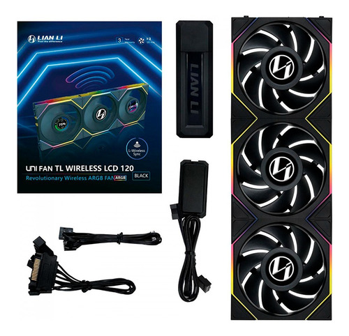 Fan Gamer Lian Li Uni Fan Tl Wireless Lcd Pto 3 X 120mm Pwm LED Argb