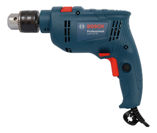 Furadeira Impacto 11a0 Gsb 550 220v C/ 14pcs - Bosch Azul