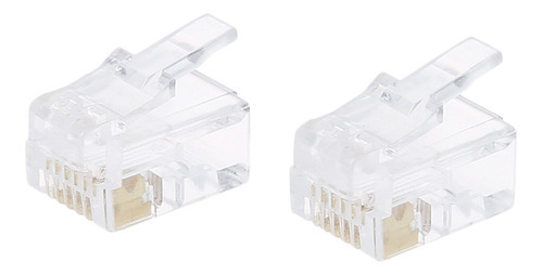 Cable Modular Rj12 6p6c, 100 Unidades, Para Teléfonos Y Cone
