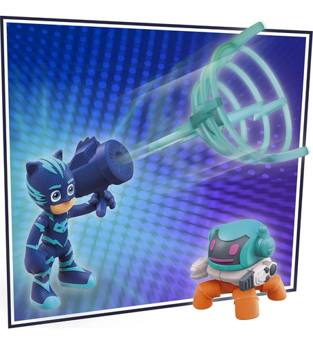 Vehículo De Construcción Pj Masks Romeo Con Luces Y
