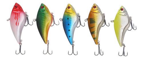 Cebos De Pesca, 5 Unidades, 7 Cm/16 G, Cebos Duros Vib, Ojos