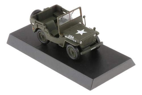 Metal Fundido A Presión Escala 1:43 Jeep 1947 Us Army Modelo