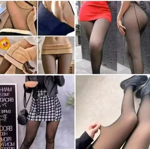 Medias Térmicas Malla Afelpada Leggins Traslucidas Moda Dama