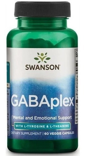 Swanson Gabaplex Con L-tirosina Y L-teanina 60 Caps Sabor Underflavored