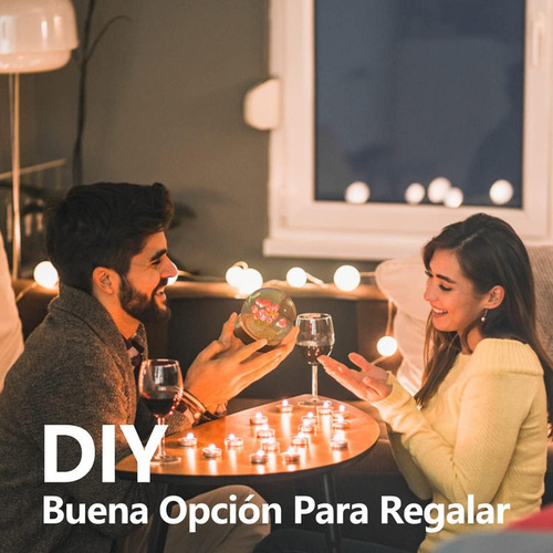 Lámpara Recargables Nocturna De Tulipanes Diy Flores Simulad