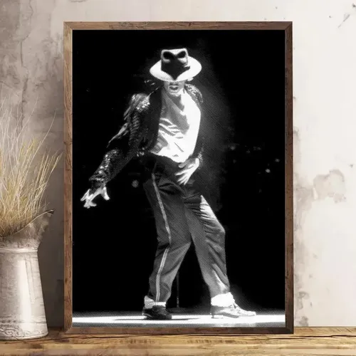 Pôster Retro Michael Jackson 40x60 Cm Lona Vinilica | Parcelamento