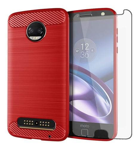 Funda Para Motorola Moto Z2 Txwls Us Rojo