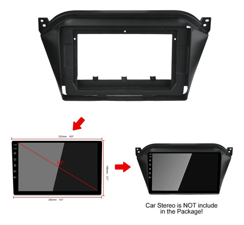 Bisel Adaptador Radio Pantalla Jac S2 2016-22 10.1pul Karvas