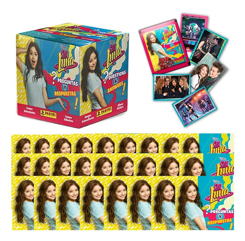 Caja Estampas Soy Luna 50 Sobres (250 Estampas) Panini