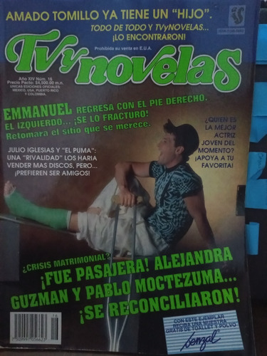 Emmanuel En Revista Tvynovelas Julio Año 1992