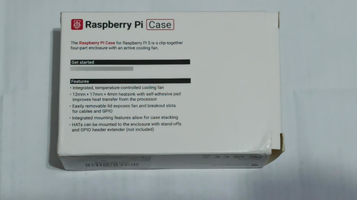 Sh- Case Oficial P/ Raspberry Pi 5 Pi5 Com Cooler E Na Caixa (Usado)