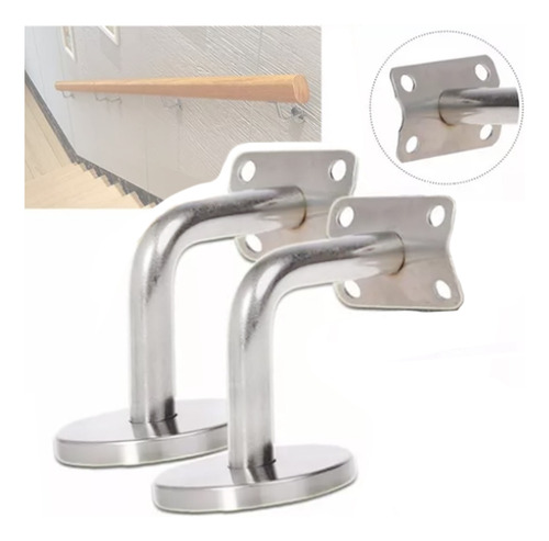 2pks Soporte Muro De Pasamanos Con Tapa Para Cubrir Tornillo