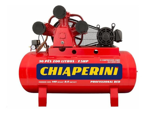 Compressor De Ar M.pressão Tri 7,5hp 200l Chiaperini