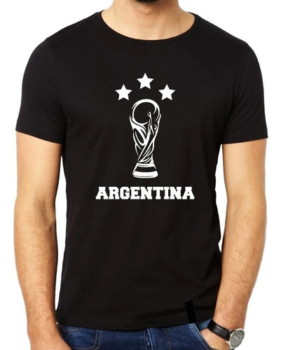 Remera Argentina Campeón Del Mundo Futbol Tres Copas Tricopa