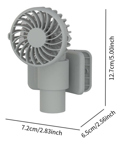 Clip En El Ventilador Desk Vent Camado De Gris Verde