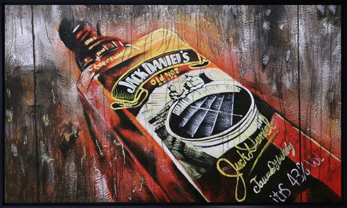 Cuadro Oleo Decorativo Pintado Oleo Jack Daniels