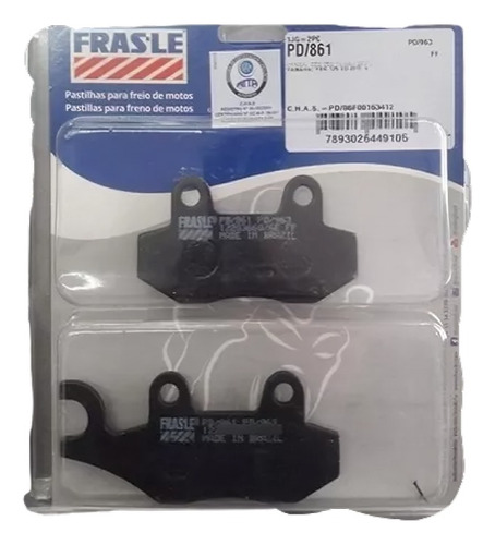 Pastillas De Freno Frasle Cbx Twister 250 Ybr 125  Vc Pd 861