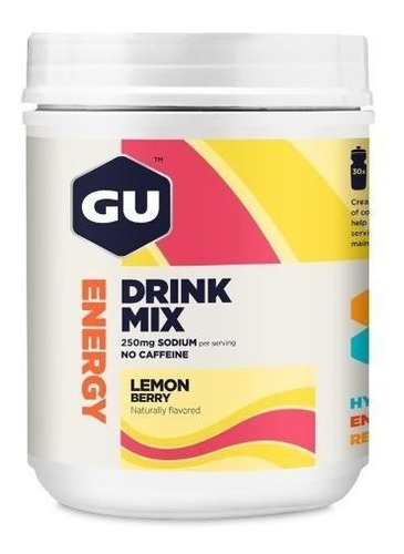 Gu Energy Drink Mix Limão Pó 840g Repositor Carb Eletrolític