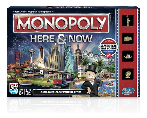 Monopoly Juego Here  Now (version Ingles Y De Ee.uu.) Mpy