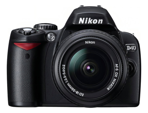 Nikon D40 6.1mp Kit De Cámara Digital Slr Con 0.709-2.165 . Color Negro