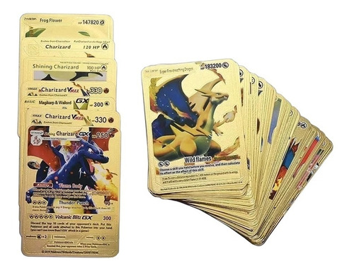  Cartas Pokémon 54 Cartas Metalizadas Coleccionables Español