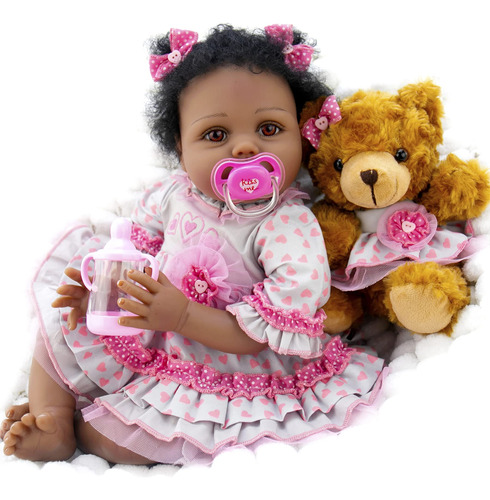 Aori Reborn Baby Dolls Black Lifelike African American With.