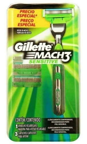 Paquete Gillette Match3 Sensitive / 1 Rastrillo  3 Cartuchos