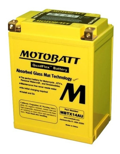 Bateria Motobatt Mbtx14au Kawasaki Vn 750a Vulcan Yb14l-a2