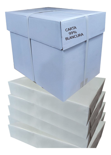 Caja De Hojas Blancas Tamaño Carta 99%blancura 2500hojas