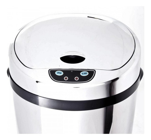 Lixeira Automática Sensor Inox Polido 6 Lts Litros Redonda