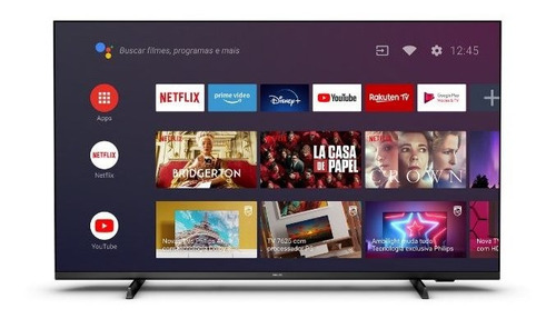 Imagem 3 de 4 de Smart Tv Philips 65 Cinza Ambilight Uhd Led 4k 65pug7906/78