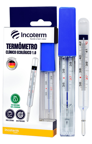 Termômetro Clinico Analógico Ecológico 1.0 Incoterm