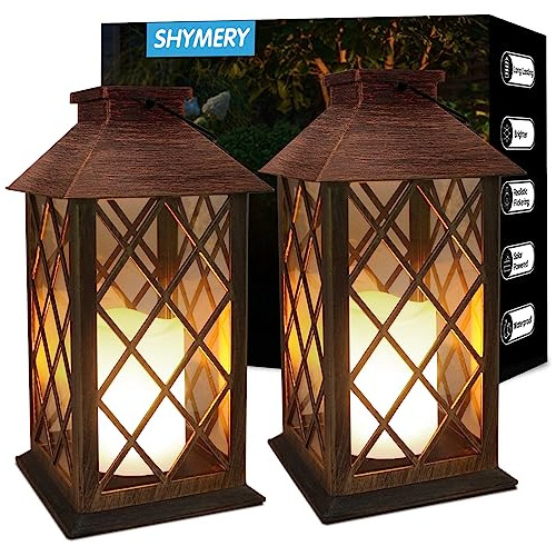 Farol Solar Colgante Exteriores Velas Sin Llama Led Que...