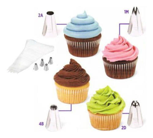 Set Duyas Boquilla Decoracion 2a 2d 4b 1m Y Mangas Wilton*b
