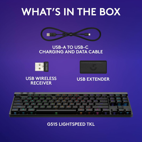 Teclado Logitech G G515 Tkl Lightspeed/bt Lightsync Rgb