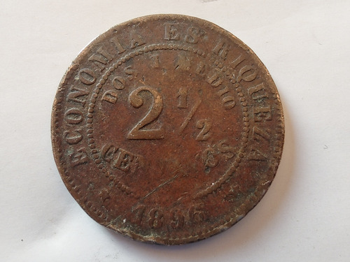 Moneda Chile 2 1/2 Centavos 1896 (x726