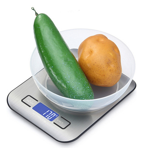 Báscula De Cocina Digital: Capacidad De 22 Libras, Pantalla