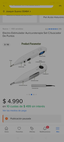 Vendo Electro Estimulador Auriculoterapia-buscador De Puntos