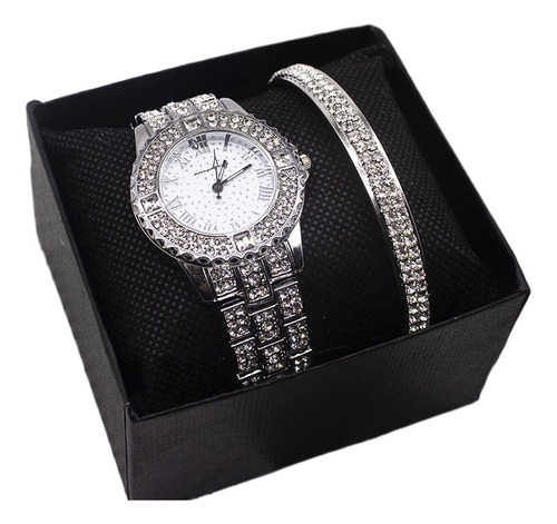 Reloj Set Caja Pulsera Damas