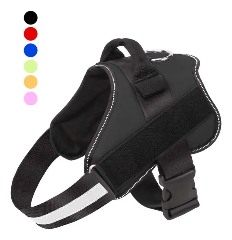 Pretal Arnes Acolchonado Pechera Para Perros Del S Al Xxl Color Negro Talle Del Arnés Xl
