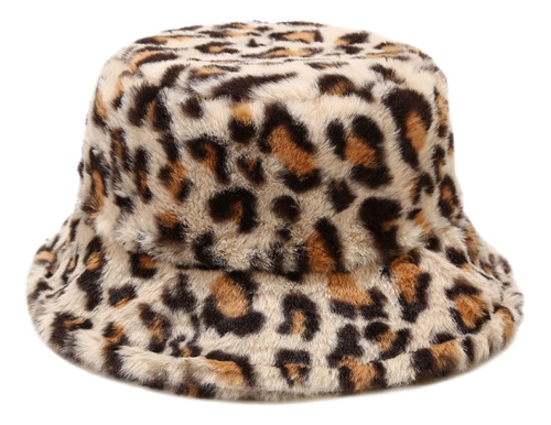 Sombrero De Invierno De Piel Sintética De Leopardo Peludo, 