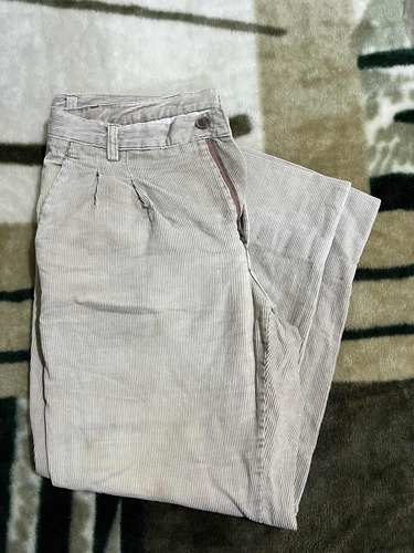 Pantalón De Corderoy Crudo Talle 42