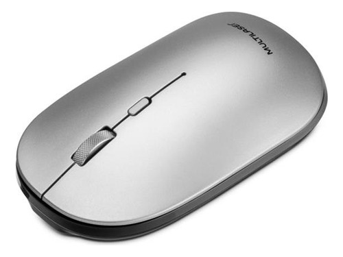 Mouse Sem Fio Bt+ 2.4 Ghz 1600 Dpi Cinza Usb Multilaser