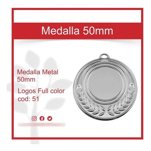 Medalla Metálica Para Premiación Pack 10 Unidades