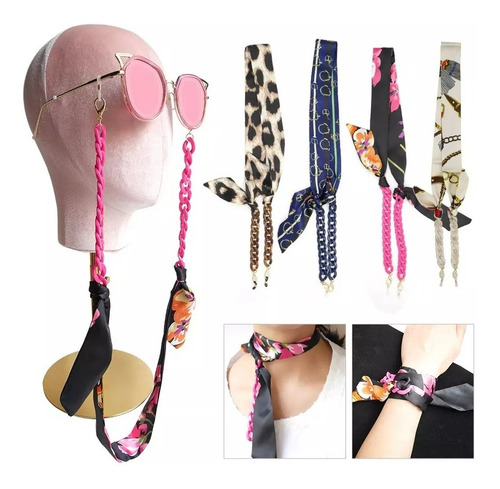 Imagen 2 de 2 de Natural Leopard | Strap Cadena Mascarilla Colgante Remate