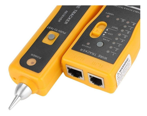 Imagen 3 de 4 de Tester Red Lan Rj45 Wire Tracker Buscador Cable Rj11 Cat5
