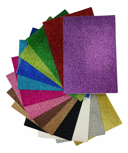 Kit Com 05 Placas De Eva Com Glitter Make +