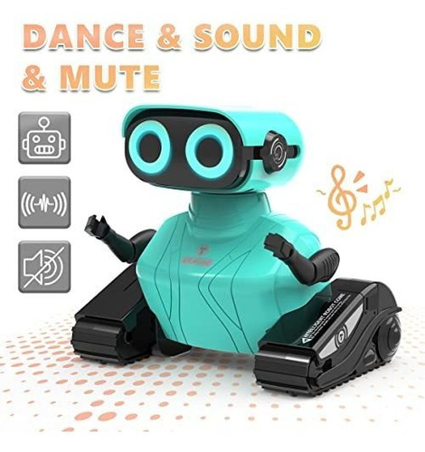 Robot Con Control Remoto Ojos Con Led Brazoo Flexibles Azul Robot Azul
